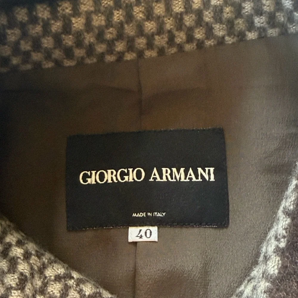 Giorgio Armani Weave Wool Cashmere Collared Coat